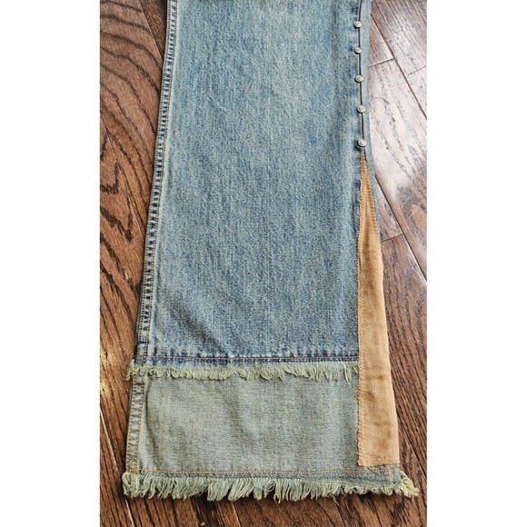 L.A. Blues Vintage 90s Women's Blue Jeans  Size 10 Riveted Hippie Y2K - Picture 5 of 16